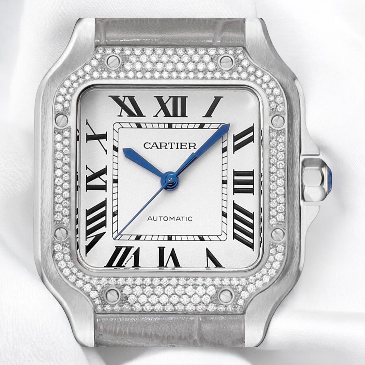 Cartier Santos Iced out