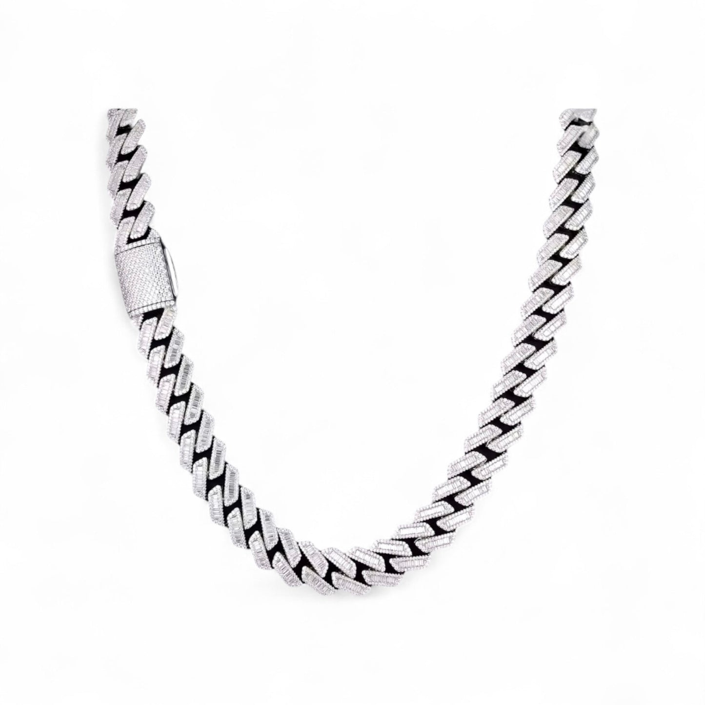 Baguette Cut Cuban Chain/Bracelet