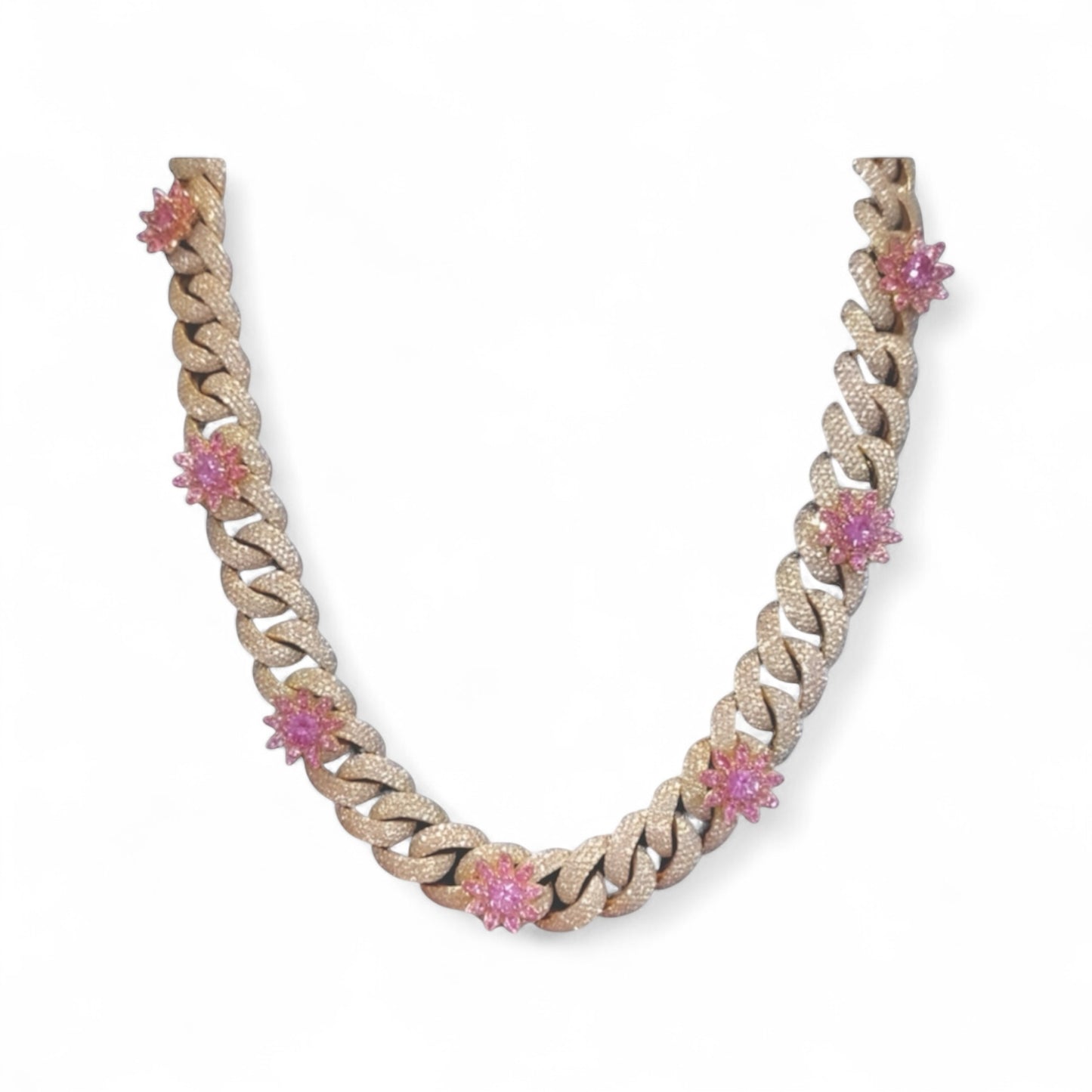 Moissenite Flower Chain
