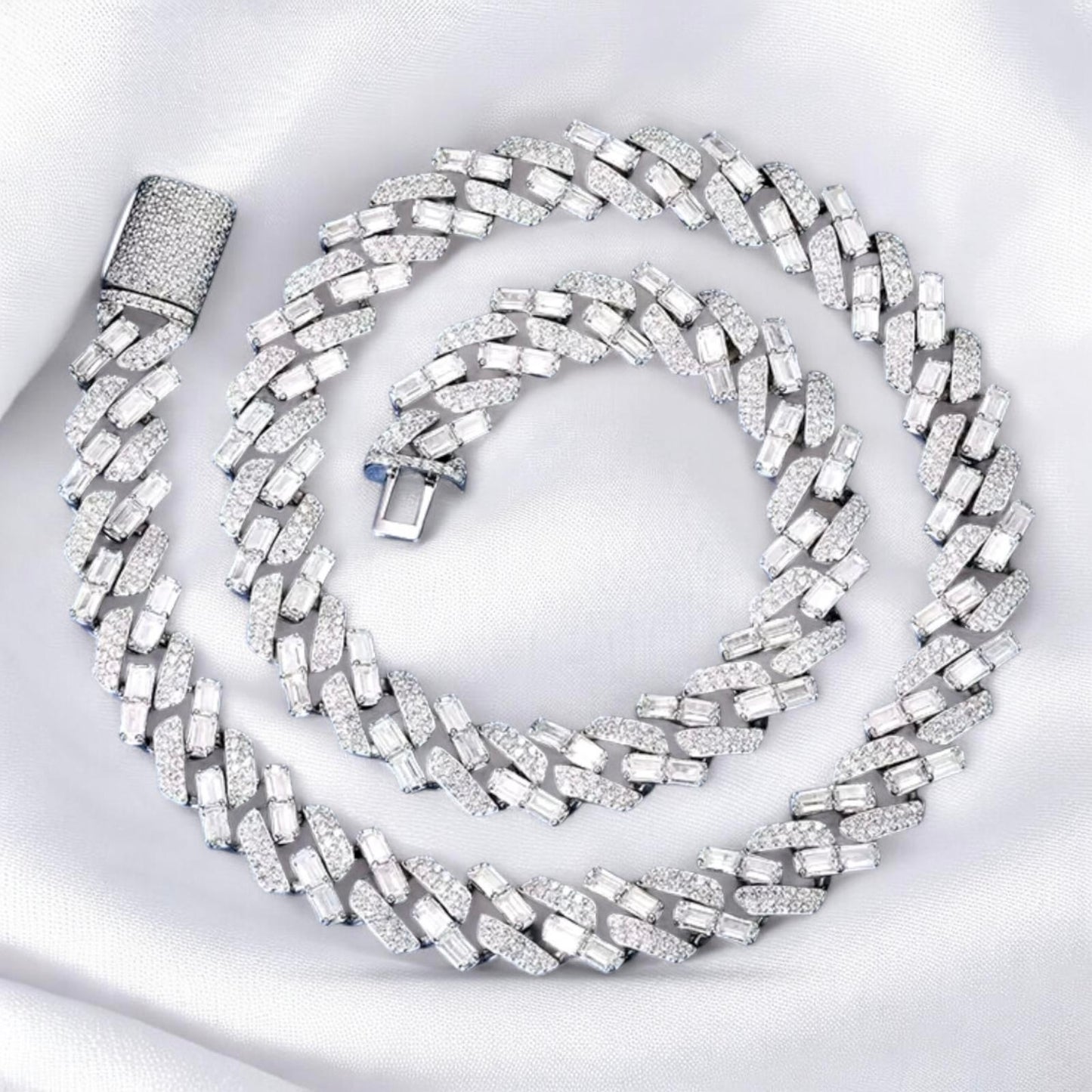 Moissanite Baguette Bracelet/Chain