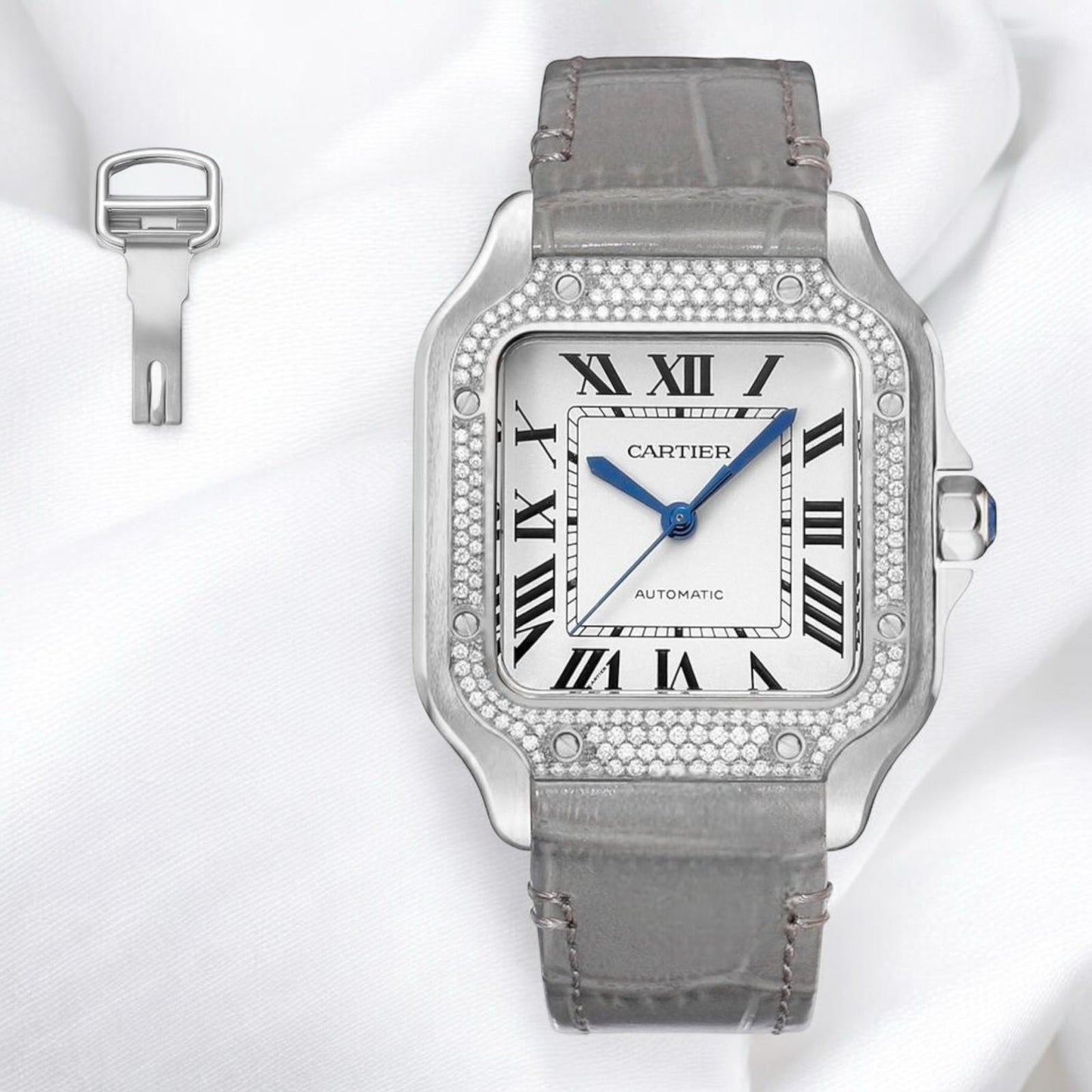 Cartier Santos Iced out